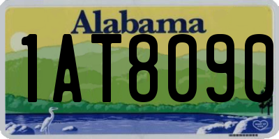 AL license plate 1AT8090