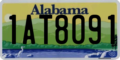 AL license plate 1AT8091