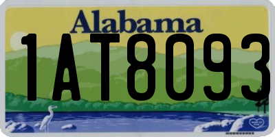 AL license plate 1AT8093