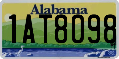 AL license plate 1AT8098