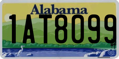 AL license plate 1AT8099