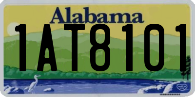 AL license plate 1AT8101