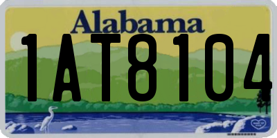 AL license plate 1AT8104