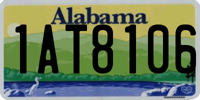 AL license plate 1AT8106