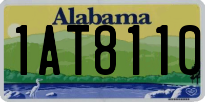 AL license plate 1AT8110