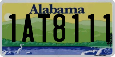 AL license plate 1AT8111