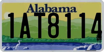 AL license plate 1AT8114