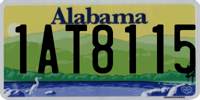 AL license plate 1AT8115