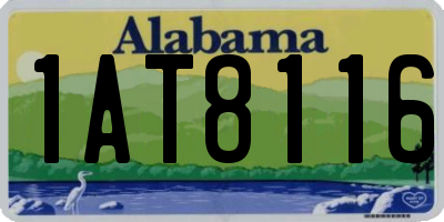 AL license plate 1AT8116