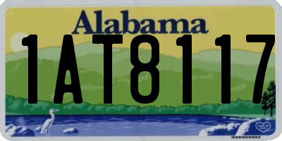 AL license plate 1AT8117