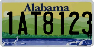 AL license plate 1AT8123