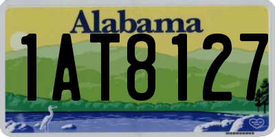 AL license plate 1AT8127