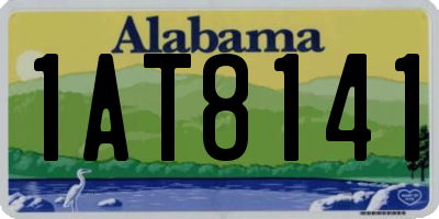 AL license plate 1AT8141
