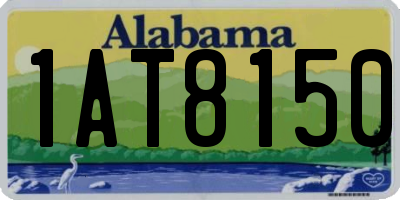 AL license plate 1AT8150