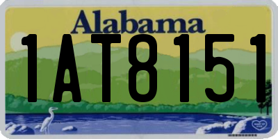 AL license plate 1AT8151