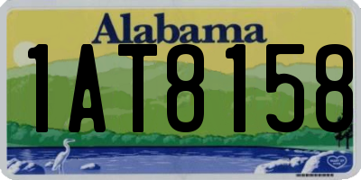 AL license plate 1AT8158