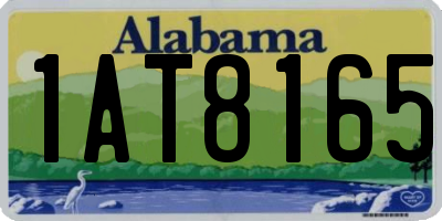 AL license plate 1AT8165