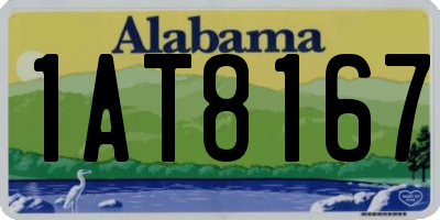AL license plate 1AT8167