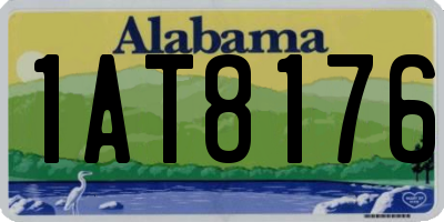 AL license plate 1AT8176