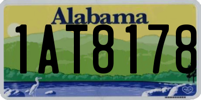 AL license plate 1AT8178