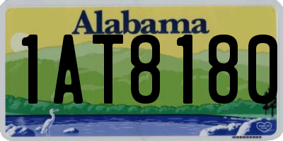 AL license plate 1AT8180