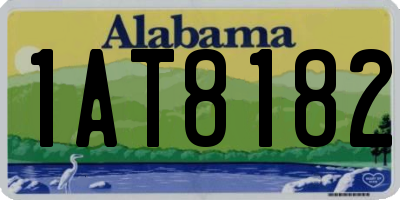 AL license plate 1AT8182