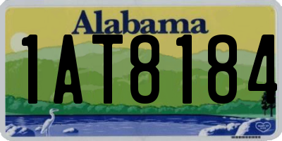 AL license plate 1AT8184