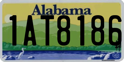 AL license plate 1AT8186