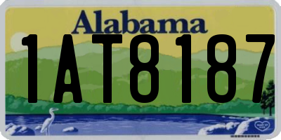 AL license plate 1AT8187