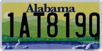 AL license plate 1AT8190