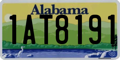 AL license plate 1AT8191