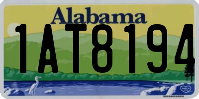 AL license plate 1AT8194