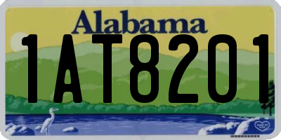 AL license plate 1AT8201