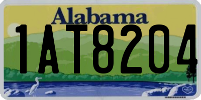 AL license plate 1AT8204