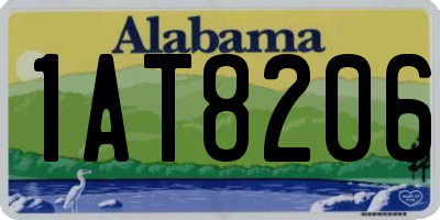 AL license plate 1AT8206