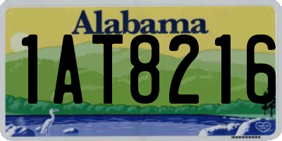 AL license plate 1AT8216