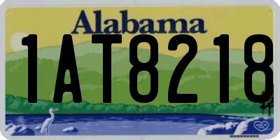 AL license plate 1AT8218