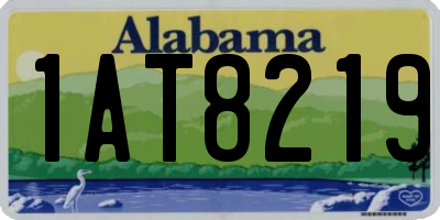 AL license plate 1AT8219