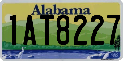 AL license plate 1AT8227