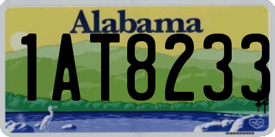 AL license plate 1AT8233