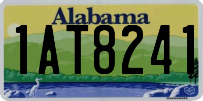 AL license plate 1AT8241
