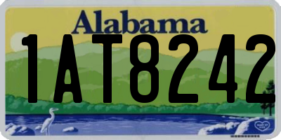 AL license plate 1AT8242