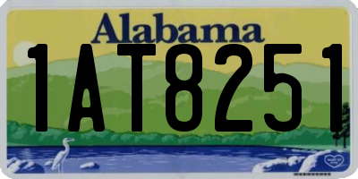 AL license plate 1AT8251