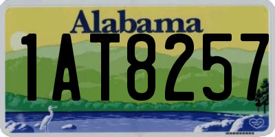 AL license plate 1AT8257