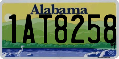 AL license plate 1AT8258