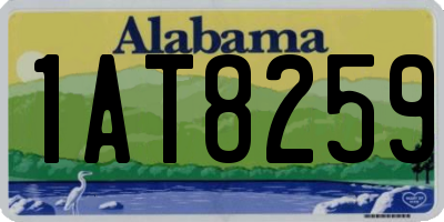 AL license plate 1AT8259