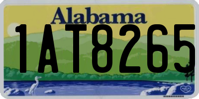 AL license plate 1AT8265