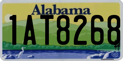 AL license plate 1AT8268