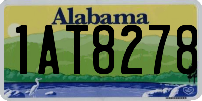 AL license plate 1AT8278