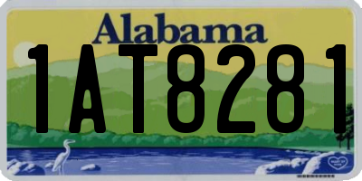 AL license plate 1AT8281